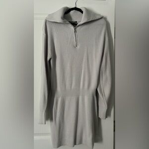 Steve Madden Light Gray Long Sleeve Sweater Dress